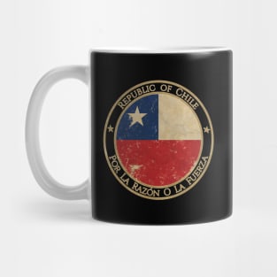 Vintage Republic of Chile USA South America United States Flag Mug